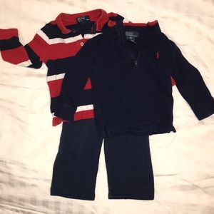 GUC Polo by Ralph Lauren 18 mo boys 3 piece set